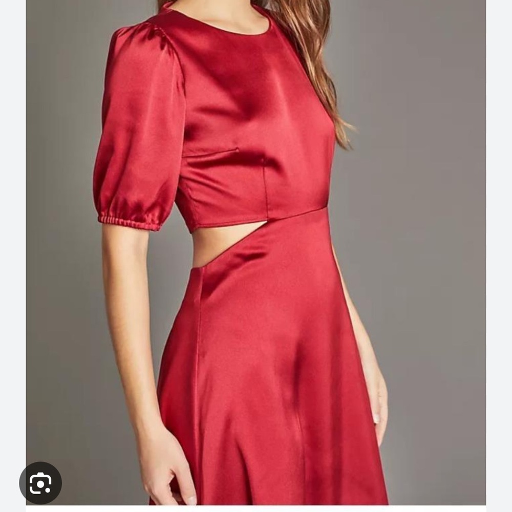 Anthropologie Red Asymmetrical Dress